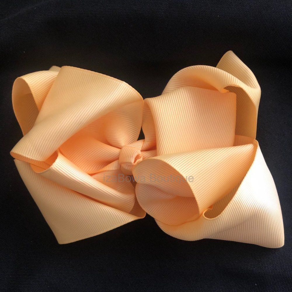 Buttercup 6" Double Stacked Boutique Bows  (2)  5B1995  Handmade NWT Boutique